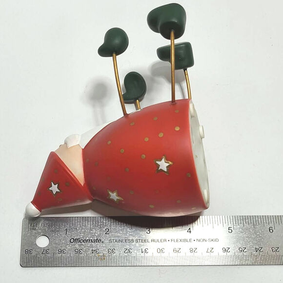 Sitting Santa Claus Ceramic Party Lite Votive Candle Holder Hugger Holiday Decor - Picture 6 of 6